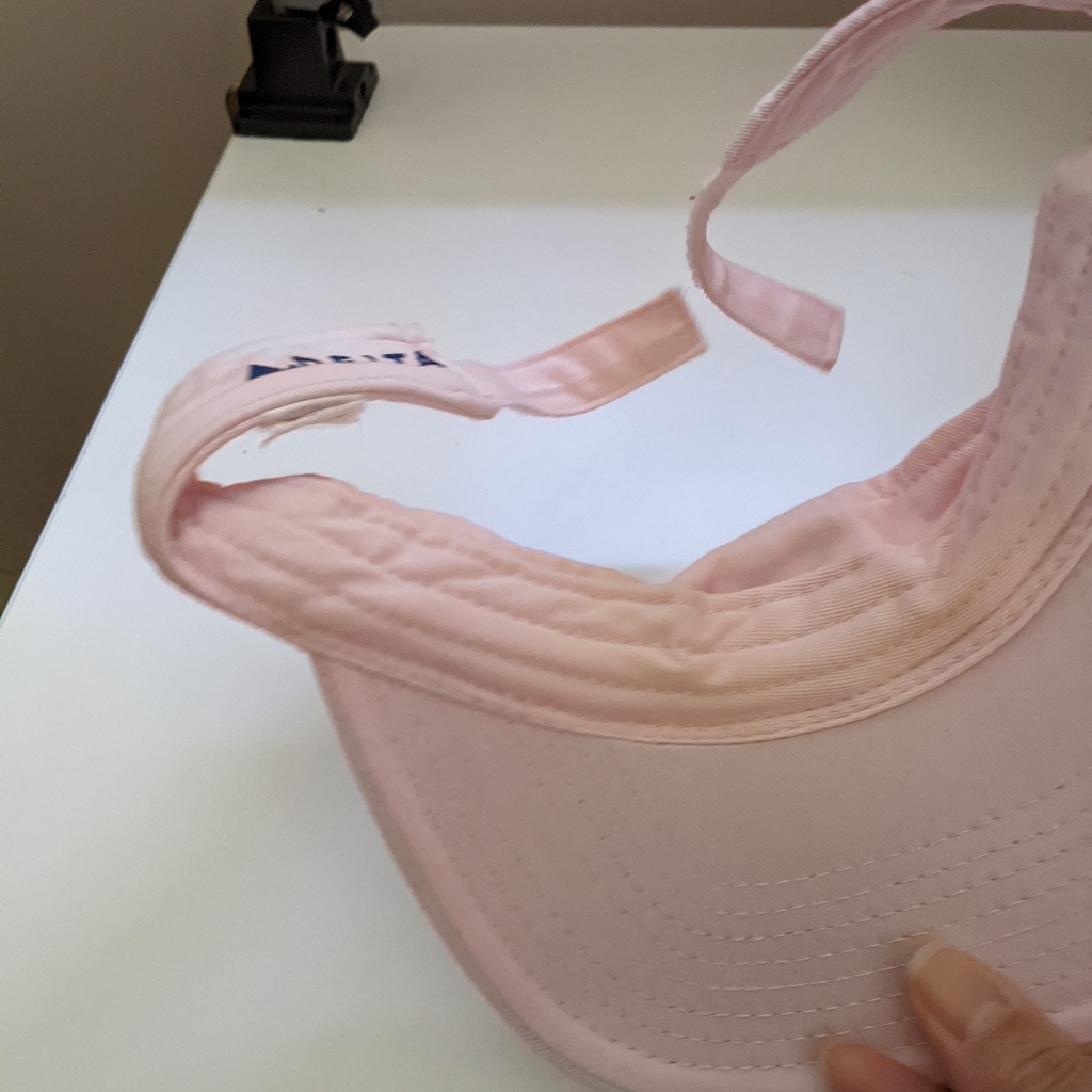 Ny, Delta Airlines Logo Adj Strap Pink Sun Visor, Orig. Owner — image 8 of 8